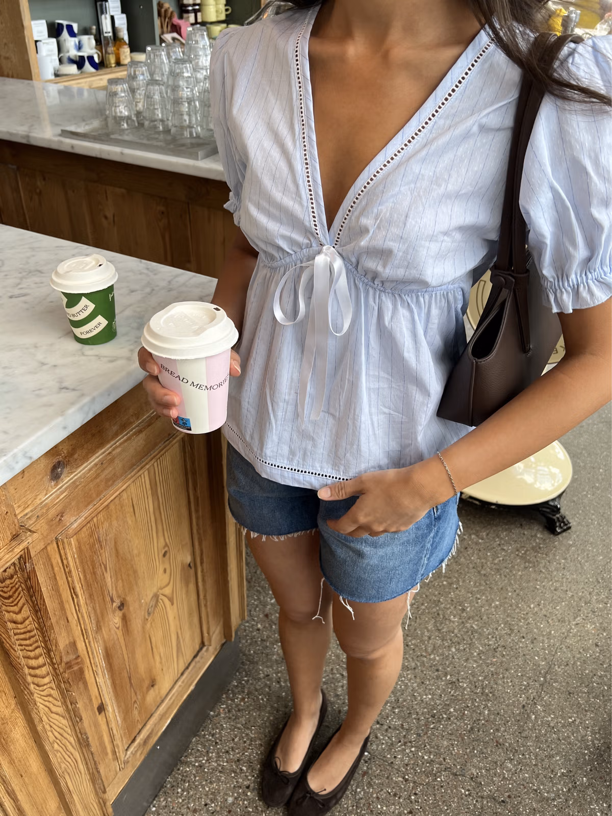 Angel Summer Top Blue Stripe